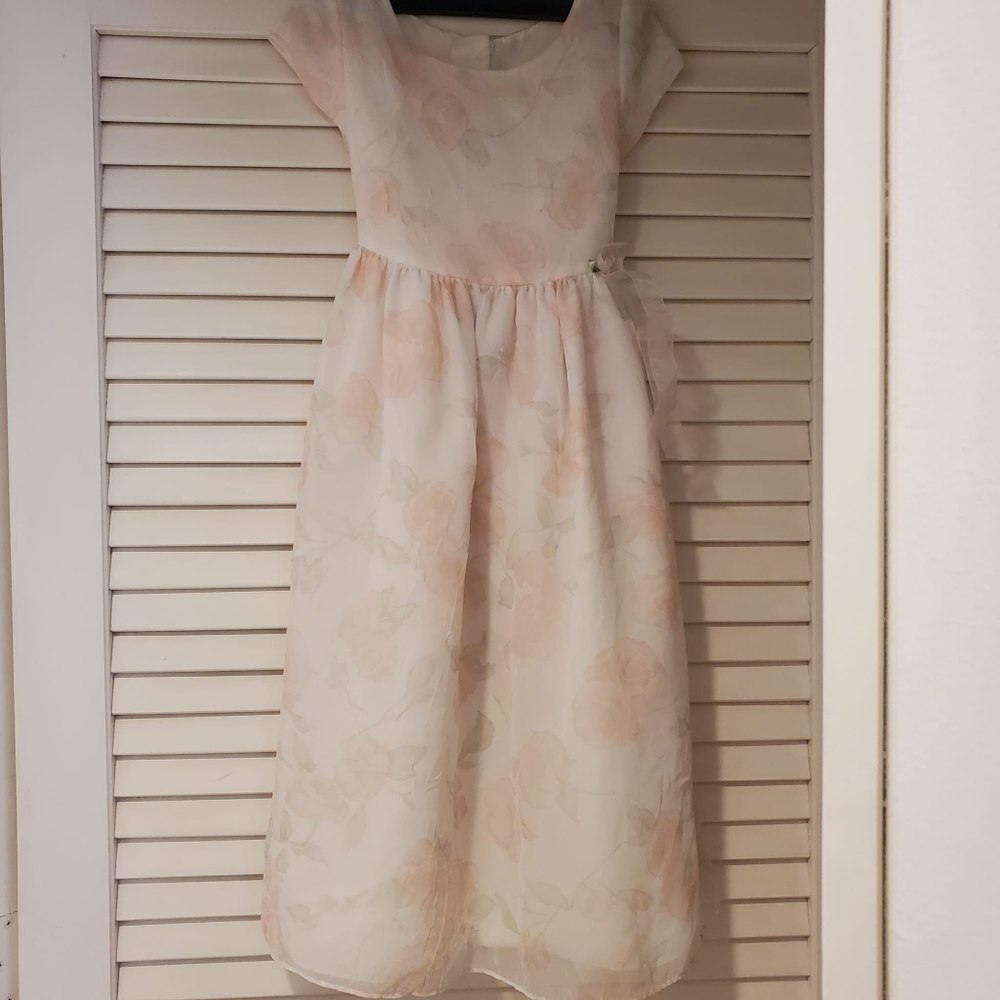 Perfectly Dressed Easter Summer Floral Dress With Ribbon Tie, 6X